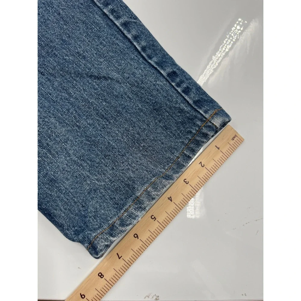 Lands End Traditional Fit Mens Jeans 38x30 Medium Wash Straight Leg Denim